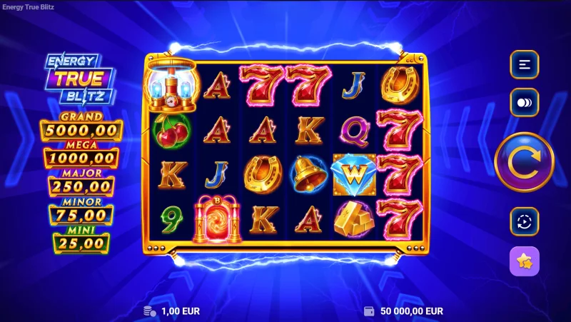 Energy True Blitz - spelskärm med 6x4 hjul